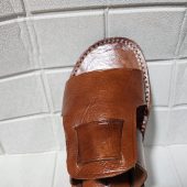 Handmade Moroccan Leather Sandals Men – Brown Artisan Slip On Shoes Gift